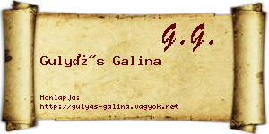 Gulyás Galina névjegykártya