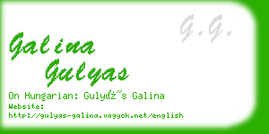 galina gulyas business card